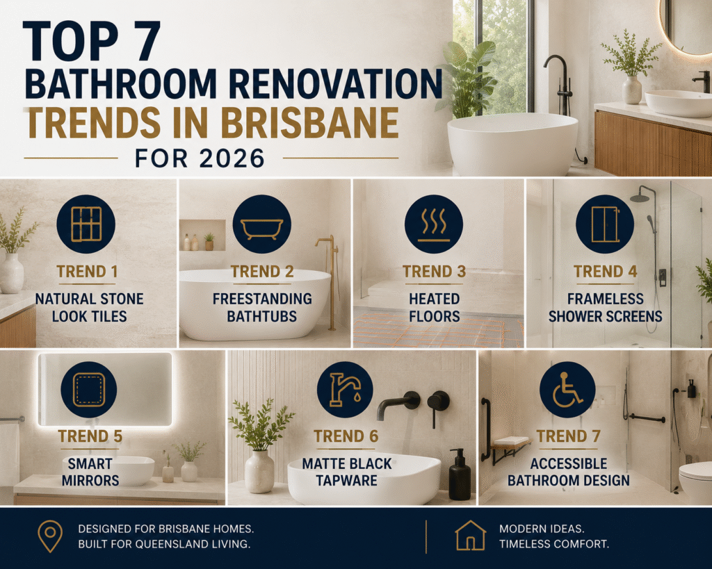 Top 7 Bathroom Renovation Trends in Brisbane for 2026